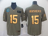 Nike Jaguars 15 Gardner Minshew II 2019 Olive Gold Salute To Service Limited Jersey,baseball caps,new era cap wholesale,wholesale hats